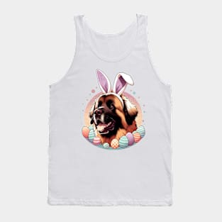 Leonberger's Easter Celebration with Bunny Ears Charm Tank Top